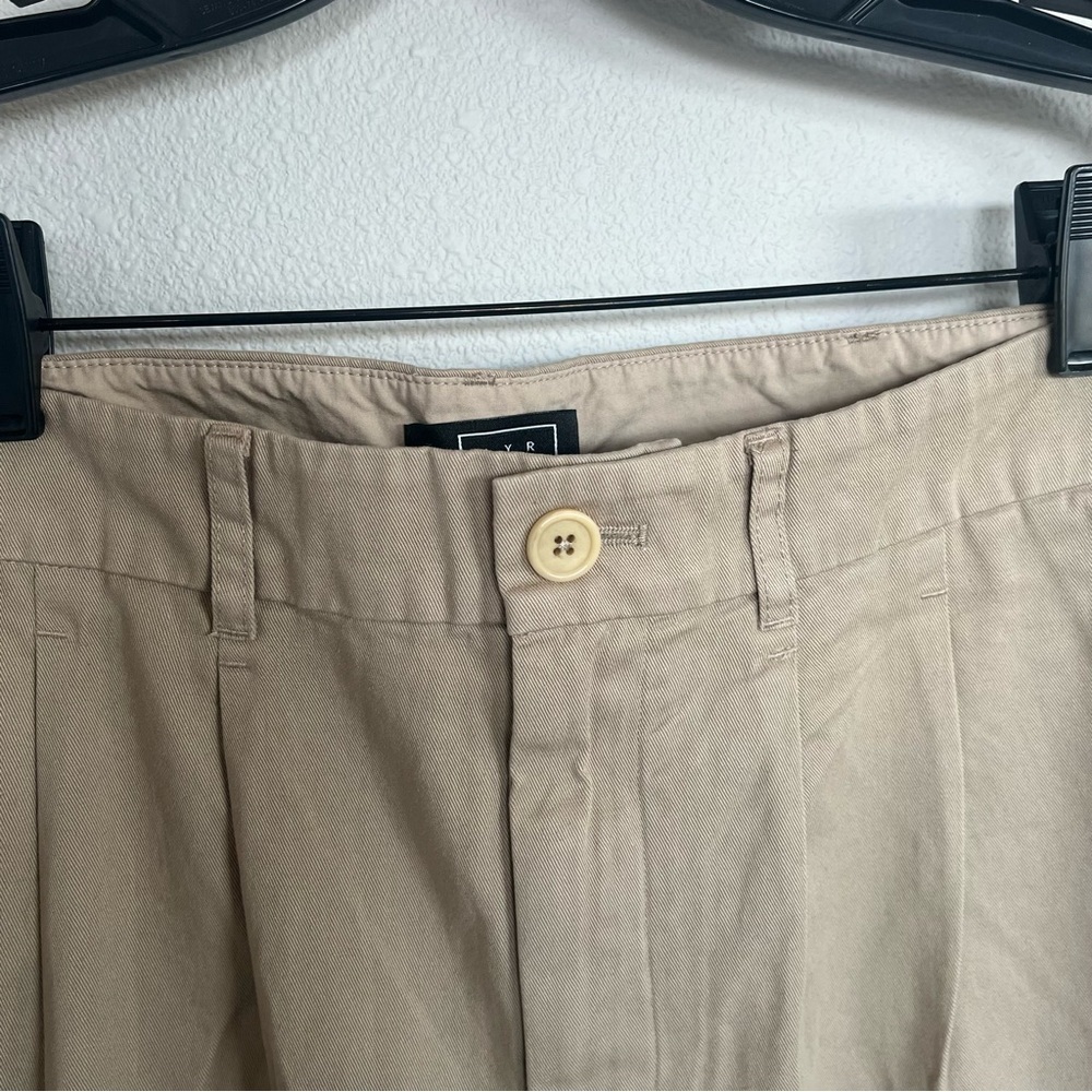 AYR The Metropolitan Pleated Twill Trouser Pants Khaki Tan Casual Women’s 12 - Picture 7 of 10